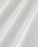 White Textured Square Neck Slip Midi Dress - Threadford