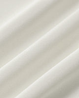 White Textured V-Neck Midi Dress - Threadford