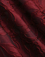 The Red Sweetheart Neck Jacquard Midi Dress - Threadford