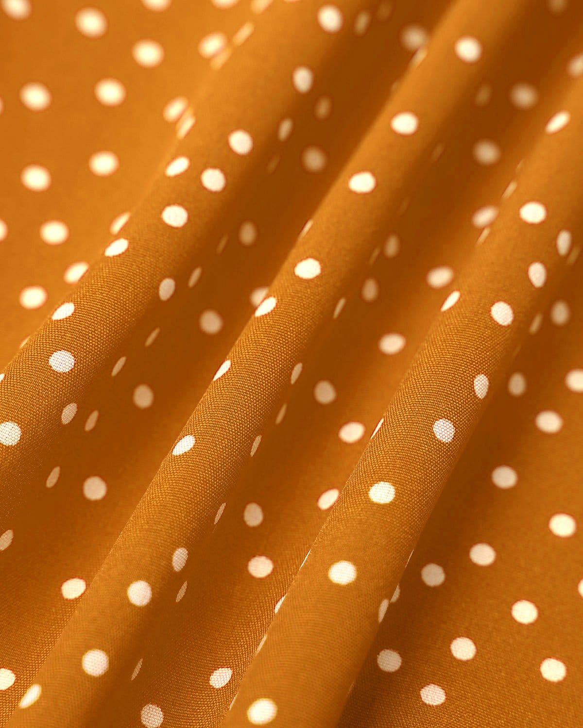 The Yellow Polka Dot Ruffle Wrap Dress - Threadford