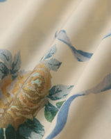 Yellow Floral Strapless Midi Dress - Threadford