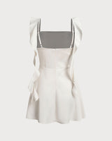 Apricot Square Neck Slip Mini Dress - Threadford