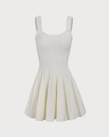 Women's Beige Knitted Sweater Dress - Threadford