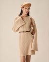 Beige Drop Shoulder Sweater Mini Dress - Threadford