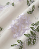 Beige Square Neck Embroidery Slit Slip Mini Dress - Threadford