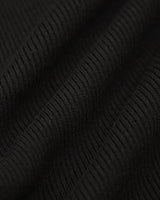 Black Contrasting Bell Sleeve Sweater Dress - Threadford