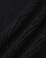 Black Square Neck Ribbed Sweater Dress - Threadford