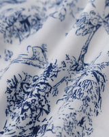 Blue Floral Boat Neck Sleeveless Mini Dress - Threadford