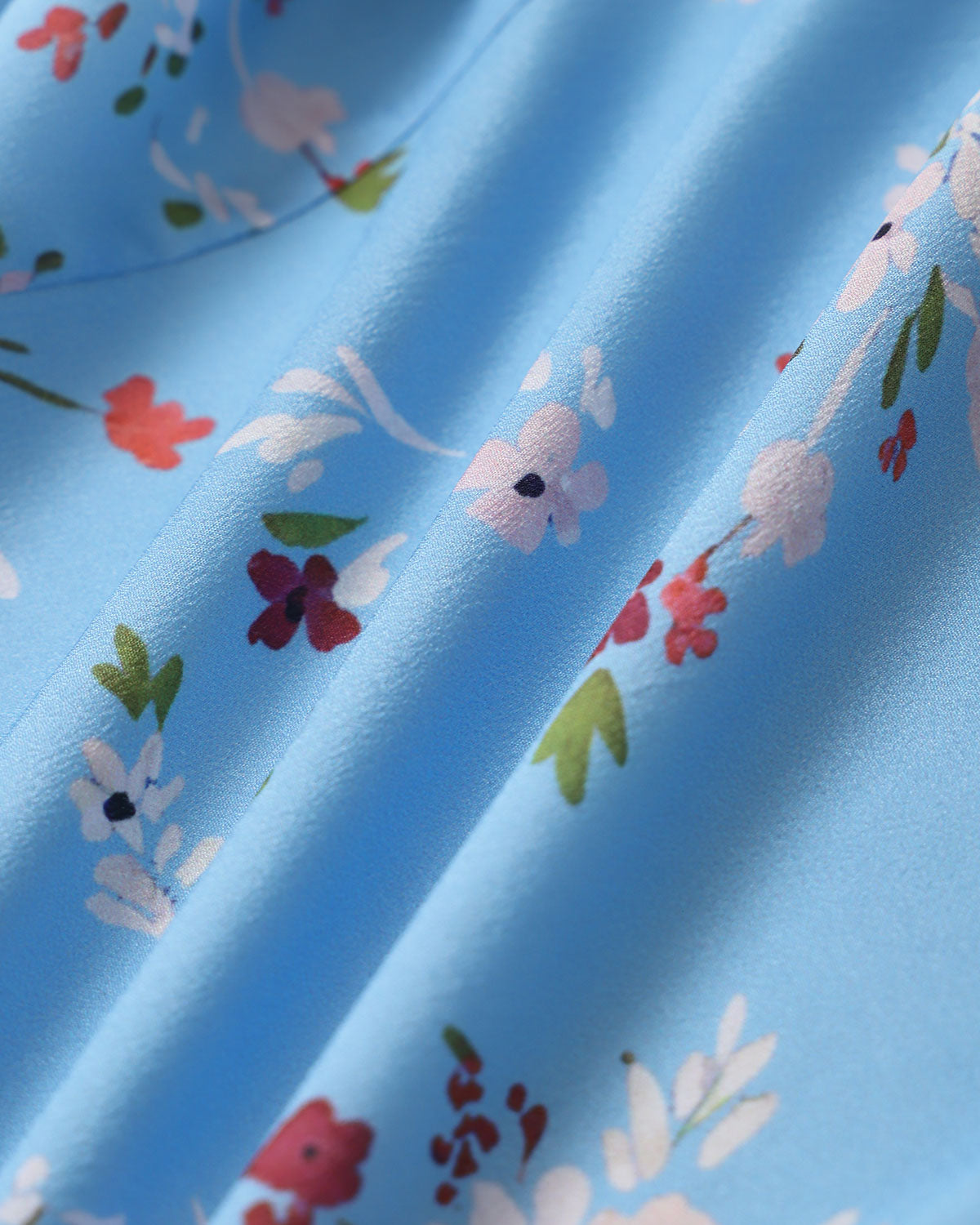 Blue Floral Wrap Mini Dress - Threadford