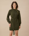 Green Lantern Sleeve Sweater Mini Dress - Threadford