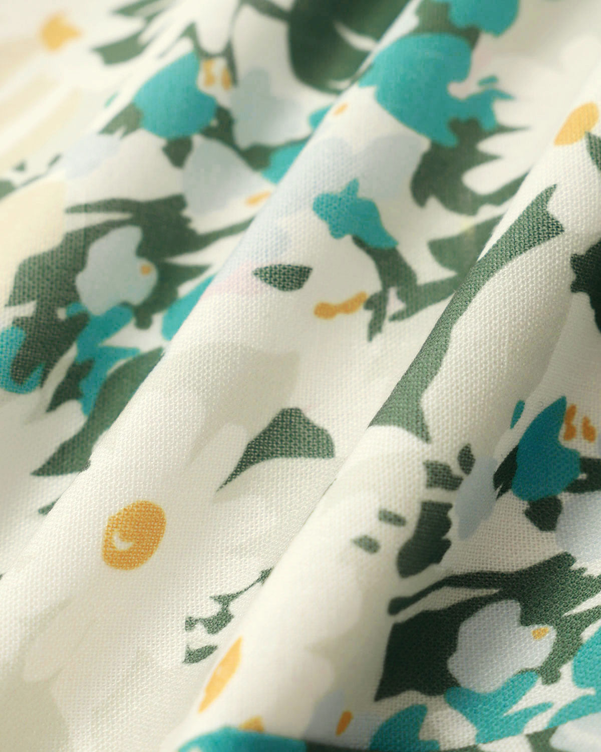 Green Floral Plant Sleeveless Mini Dress - Threadford