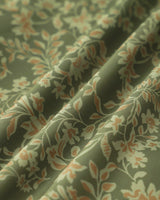 Green Floral Ruched Slip Mini Dress - Threadford