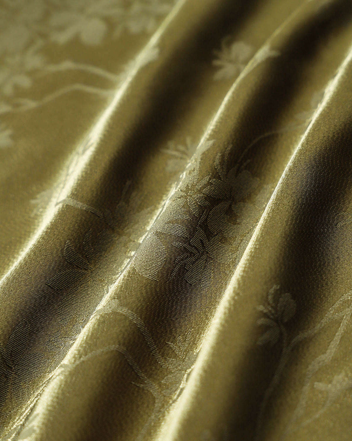 Green Jacquard Satin Slip Mini Dress - Threadford