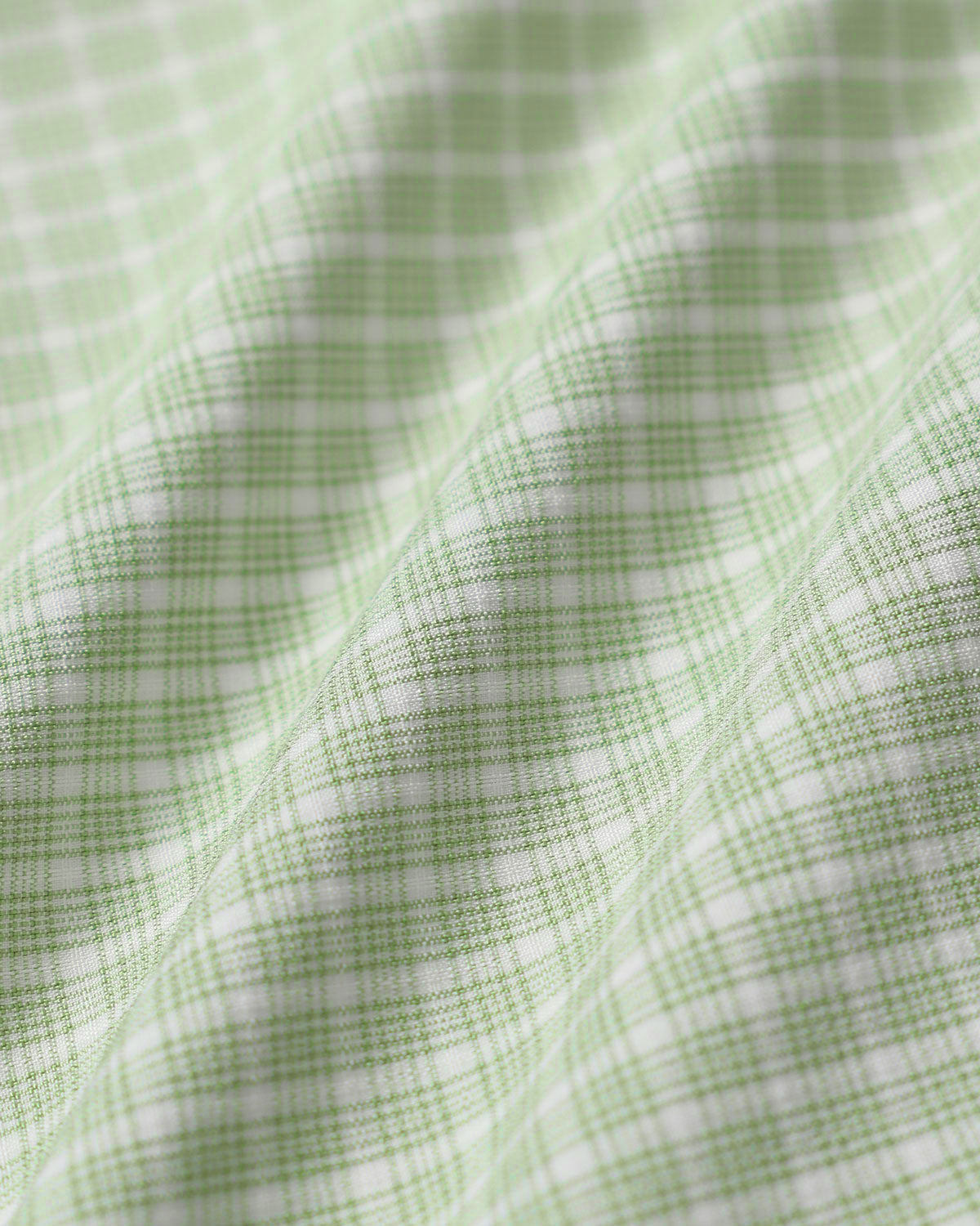 Green Plaid Square Neck Shirred Slip Mini Dress - Threadford