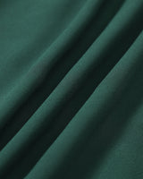 The Green Stand Collar Sheer Slit Mini Dress - Threadford