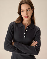 Grey Pleated Sweater Mini Dress - Threadford