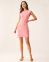Pink Mock Neck Pocket Sweater Dress - Threadford