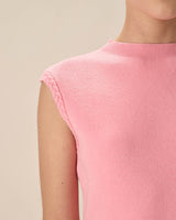 Pink Mock Neck Pocket Sweater Dress - Threadford