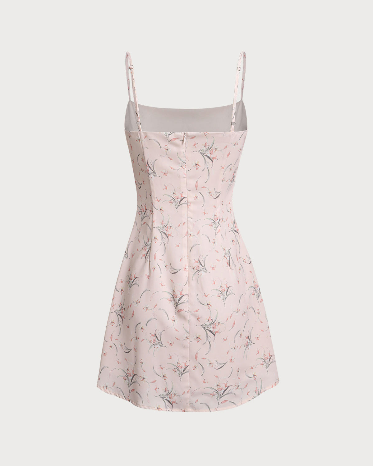 Pink Floral A-Line Slip Mini Dress - Threadford