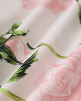 Pink Floral Ruched Belted Slip Mini Dress - Threadford