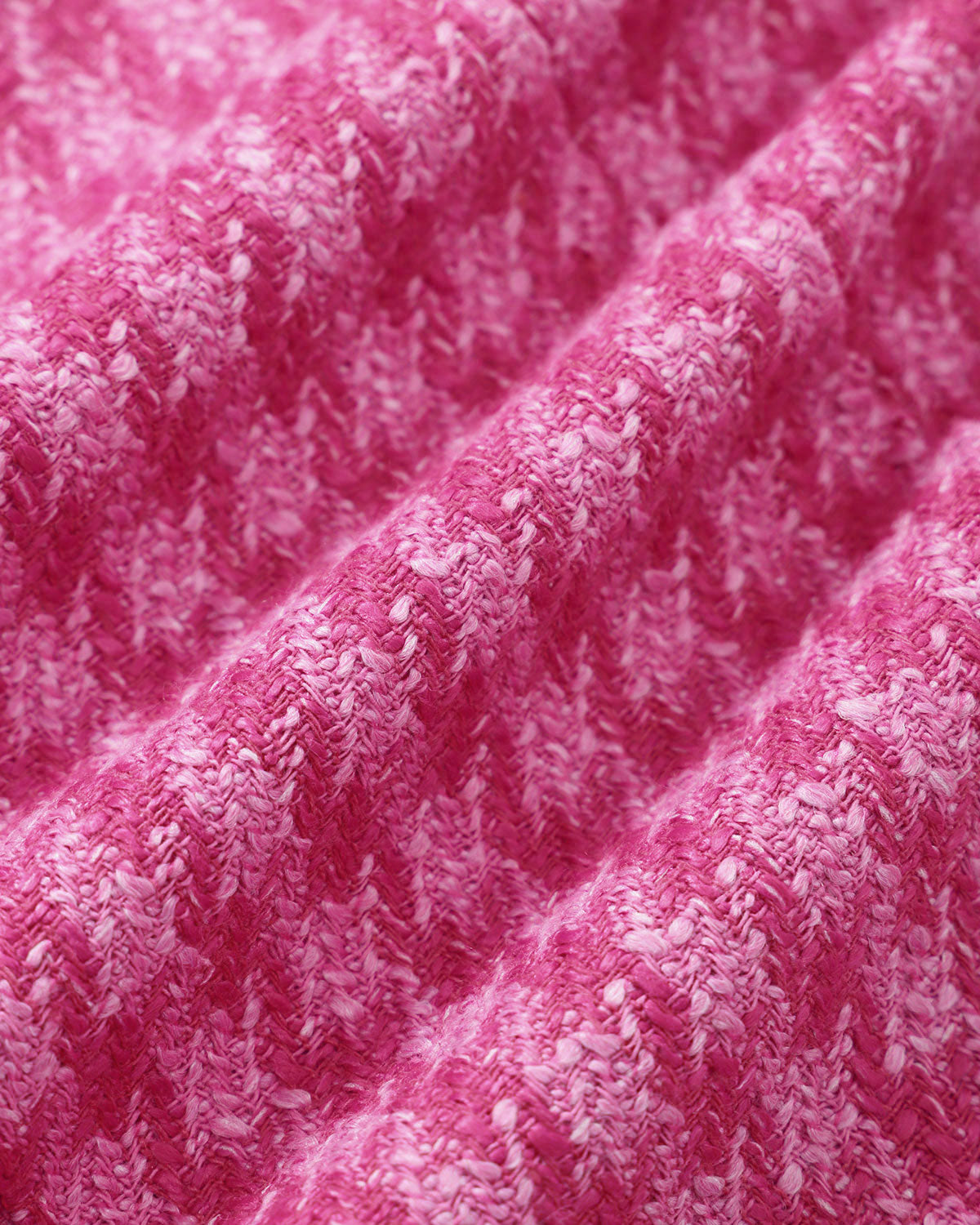 Women's Pink Single-breasted Tweed Mini Dress - Threadford