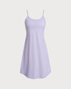 Purple A-Line Slip Mini Dress - Threadford