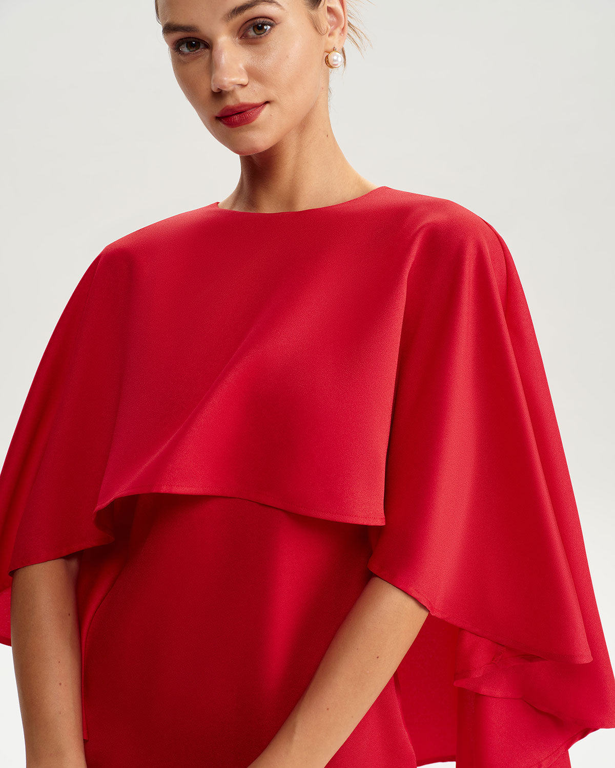 White Batwing Sleeve Mini Dress - Threadford