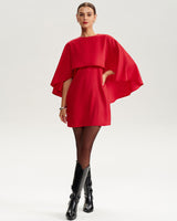 White Batwing Sleeve Mini Dress - Threadford