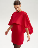 White Batwing Sleeve Mini Dress - Threadford