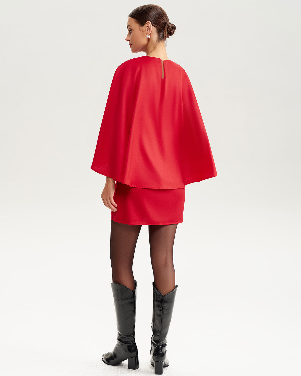 White Batwing Sleeve Mini Dress - Threadford