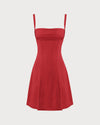 Red A-Line Slip Mini Dress - Threadford