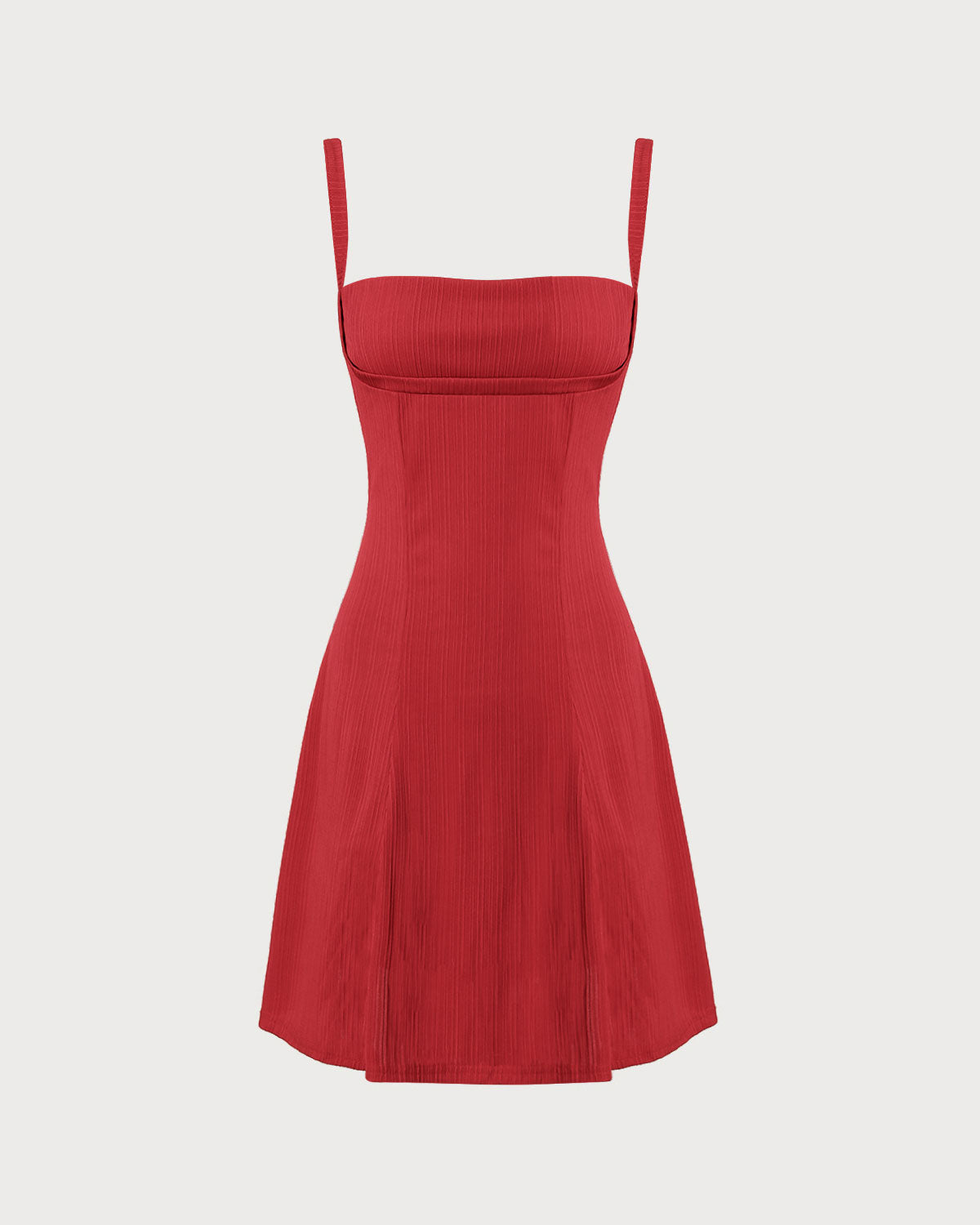 Red A-Line Slip Mini Dress - Threadford
