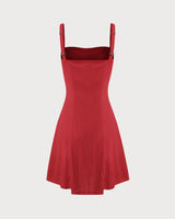 Red A-Line Slip Mini Dress - Threadford