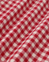 Red Plaid Boat Neck Mini Dress - Threadford