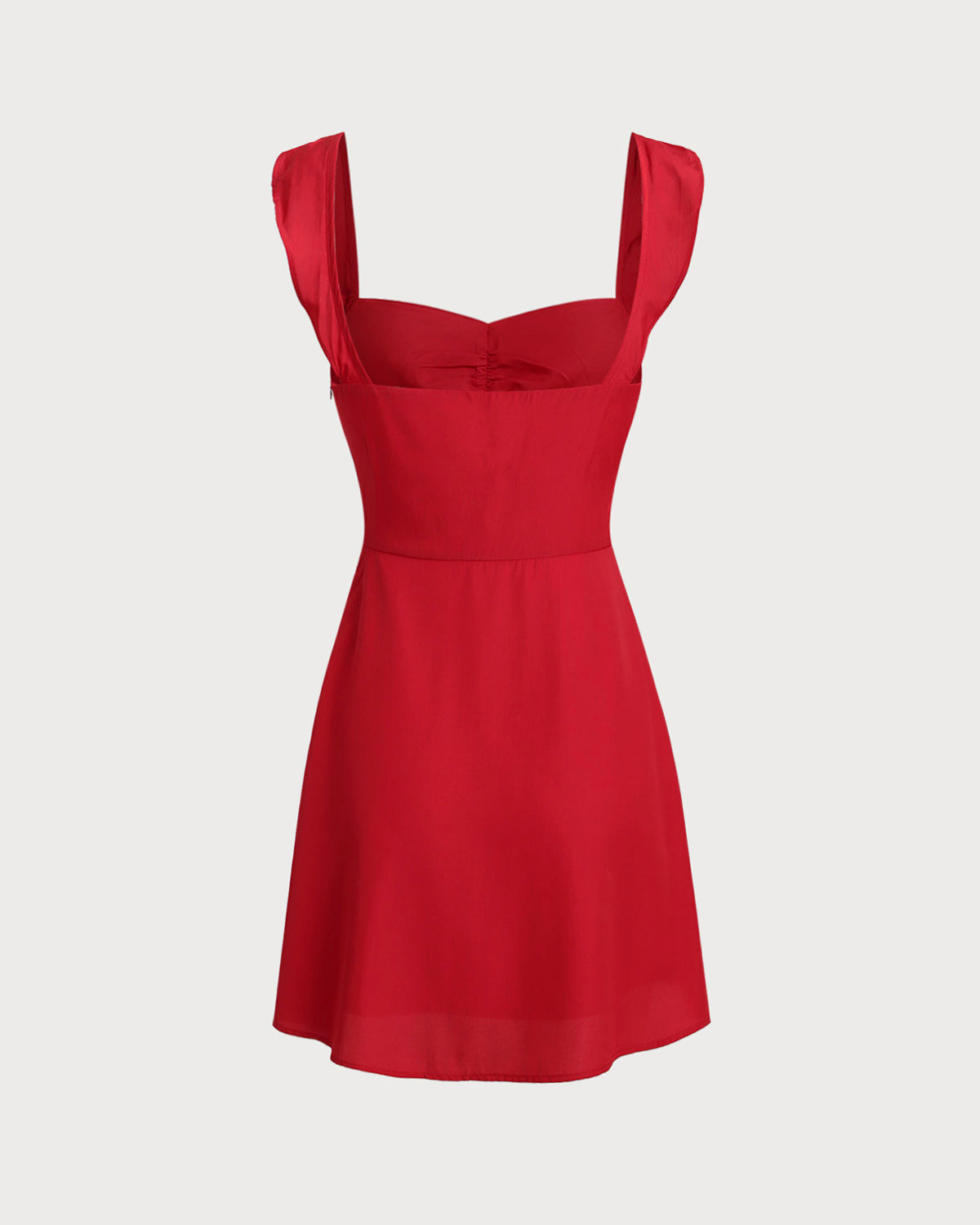 Red Sweetheart Neck Slip Mini Dress - Threadford