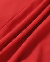 The Red Boat Neck High Waisted Mini Dress - Threadford