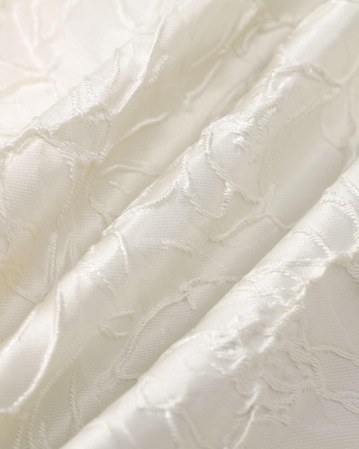 The Off White Jacquard Tie Strap Mini Dress - Threadford