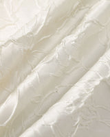 The Off White Jacquard Tie Strap Mini Dress - Threadford