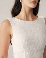 White Lace Backless Mini Dress - Threadford