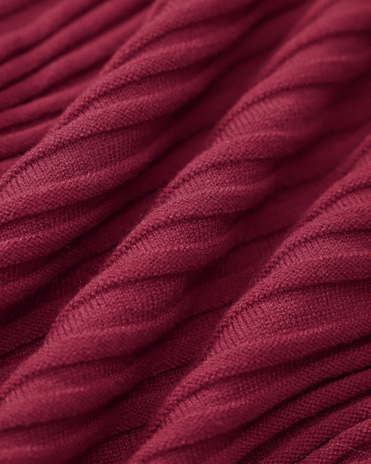 Wine Red Wrap Sweater Mini Dress - Threadford