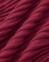 Wine Red Wrap Sweater Mini Dress - Threadford