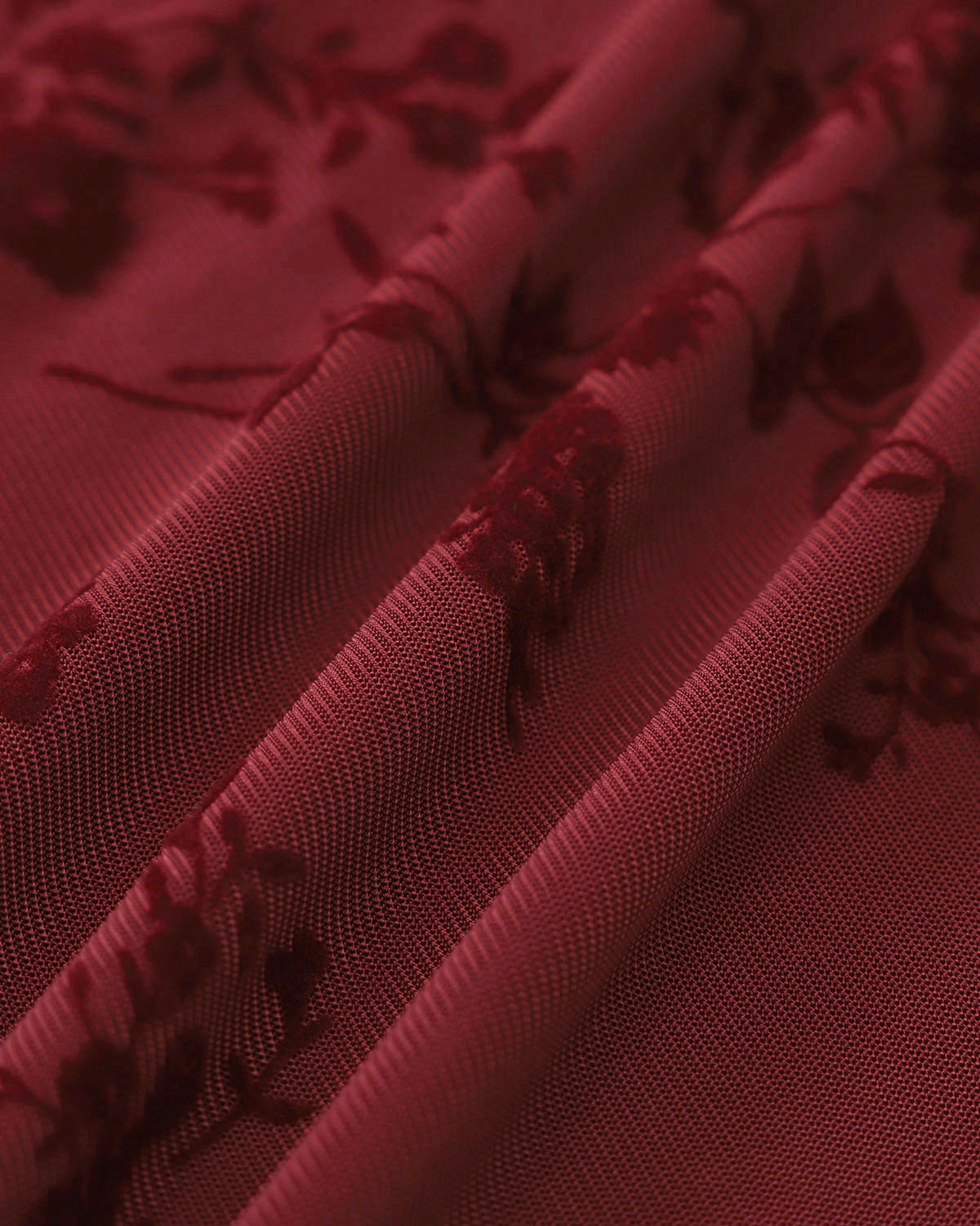 Red Floral Mesh Slip Mini Dress - Threadford