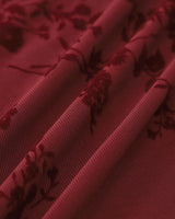 Red Floral Mesh Slip Mini Dress - Threadford