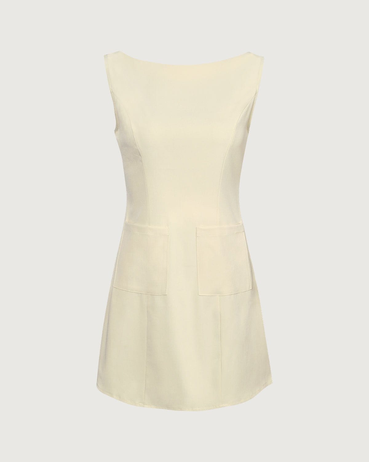 The Yellow Boat Neck Cutout Mini Dress - Threadford