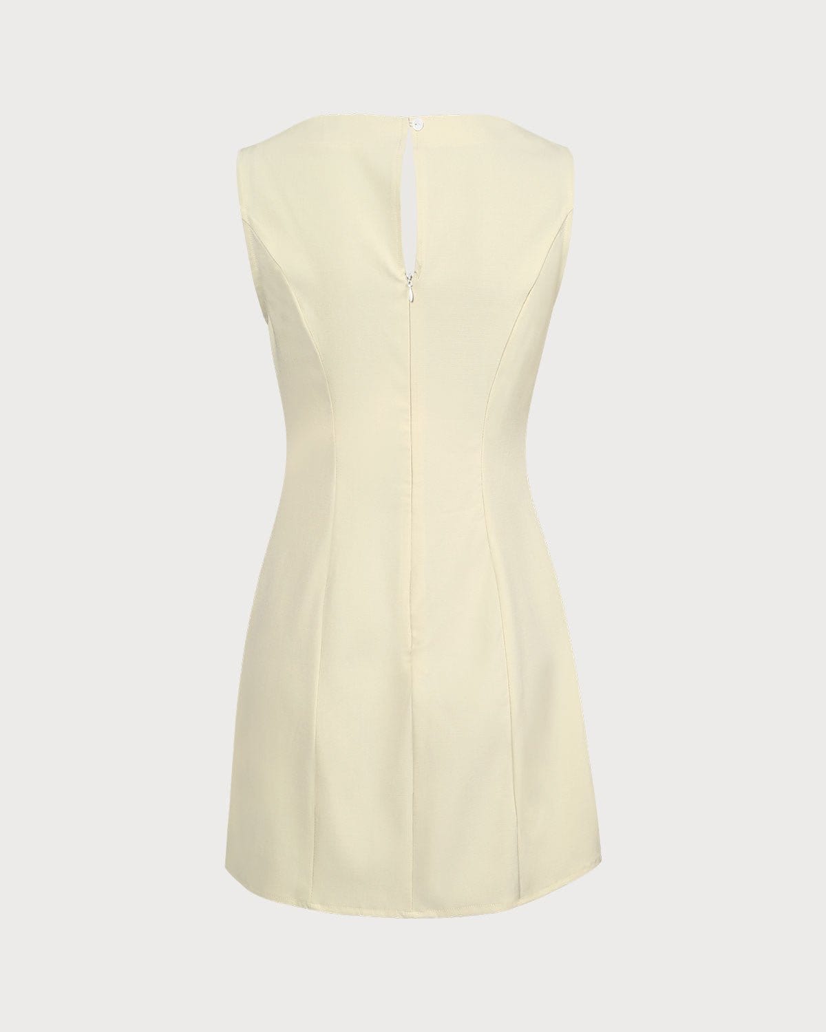 The Yellow Boat Neck Cutout Mini Dress - Threadford