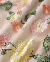 Yellow V Neck Floral Sleeveless Mini Dress - Threadford