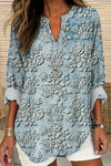Blue Dusk Bloom Blouse - Threadford