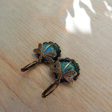 Vintage-Inspired Antique Gold Dragonfly Earrings - Threadford