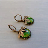 Vintage-Inspired Antique Gold Dragonfly Earrings - Threadford