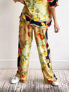 Modern Lemon Print Mid-Rise Wide Leg Pants - Threadford